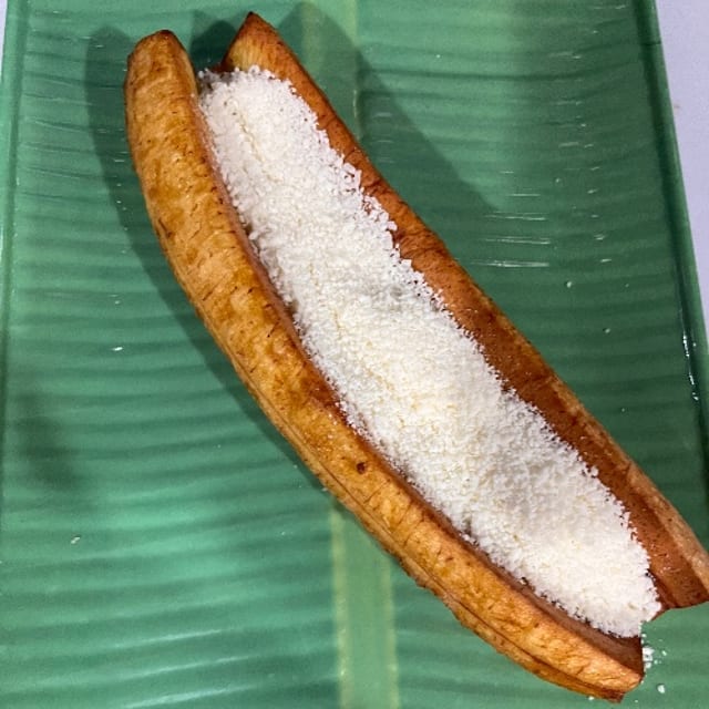 Platano Frito (Fried Plantain w/cotija).